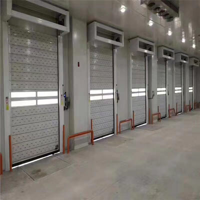 Fire Proofing High Speed Roll Up Door with Wind Resistance Beaufort 12 and IP55 Protection for Industrial Use